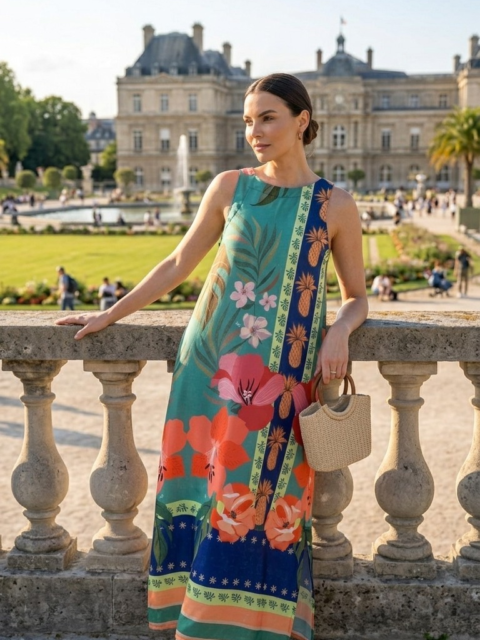 Vestido Midi de Reta Teodoro Salazar
